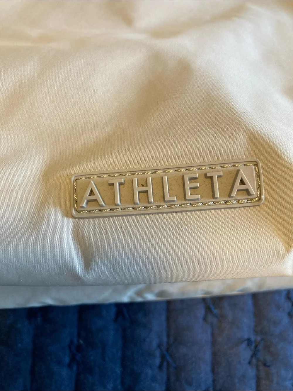 Athleta All About Tote Bag. Cream EUC. Note light stains at bottom